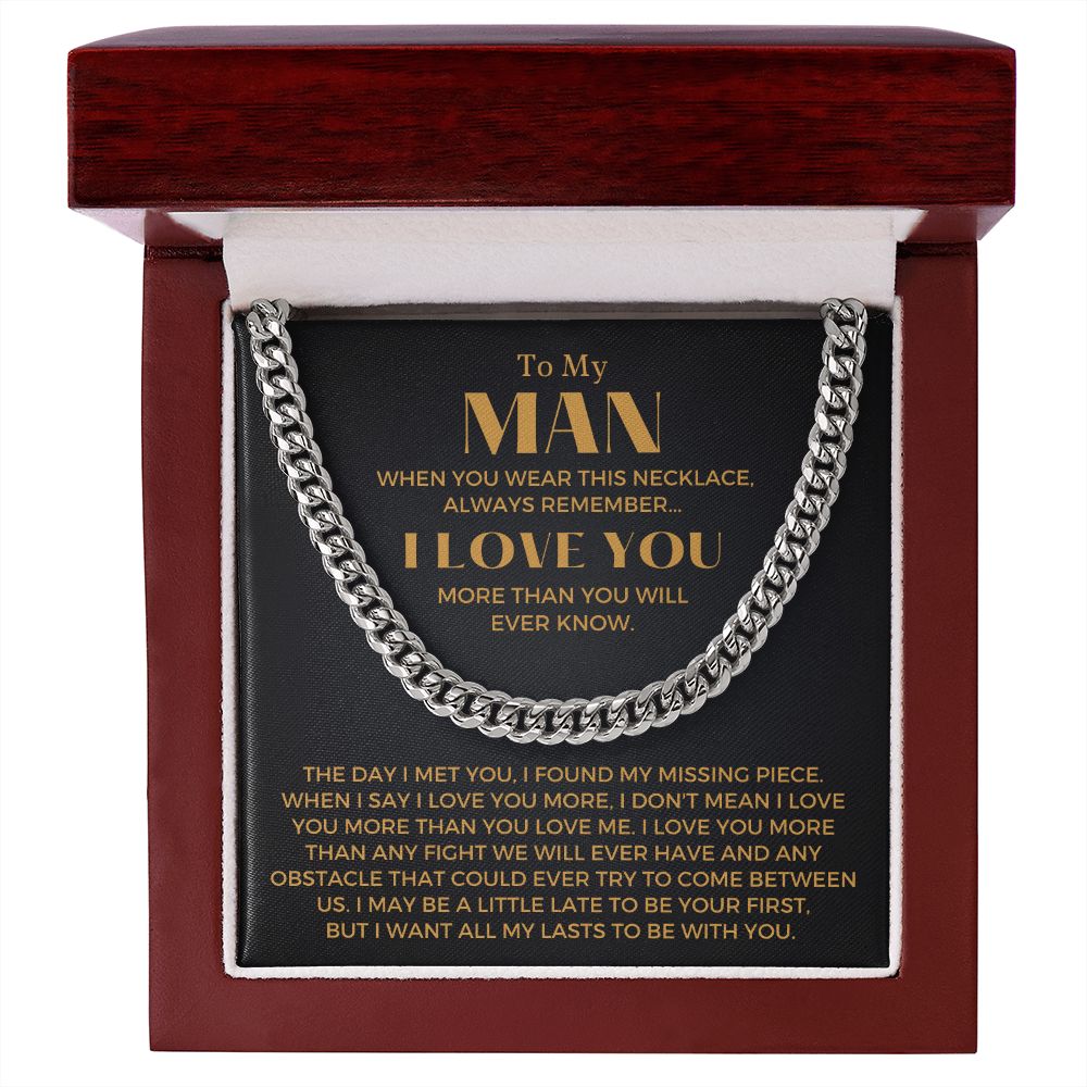 Soulmate Gift | To My Man Cuban Link Chain 0729T6C