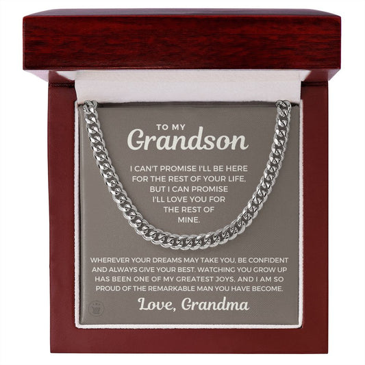 Grandson Gift from Grandma | So Proud Cuban Link Chain 0615T16