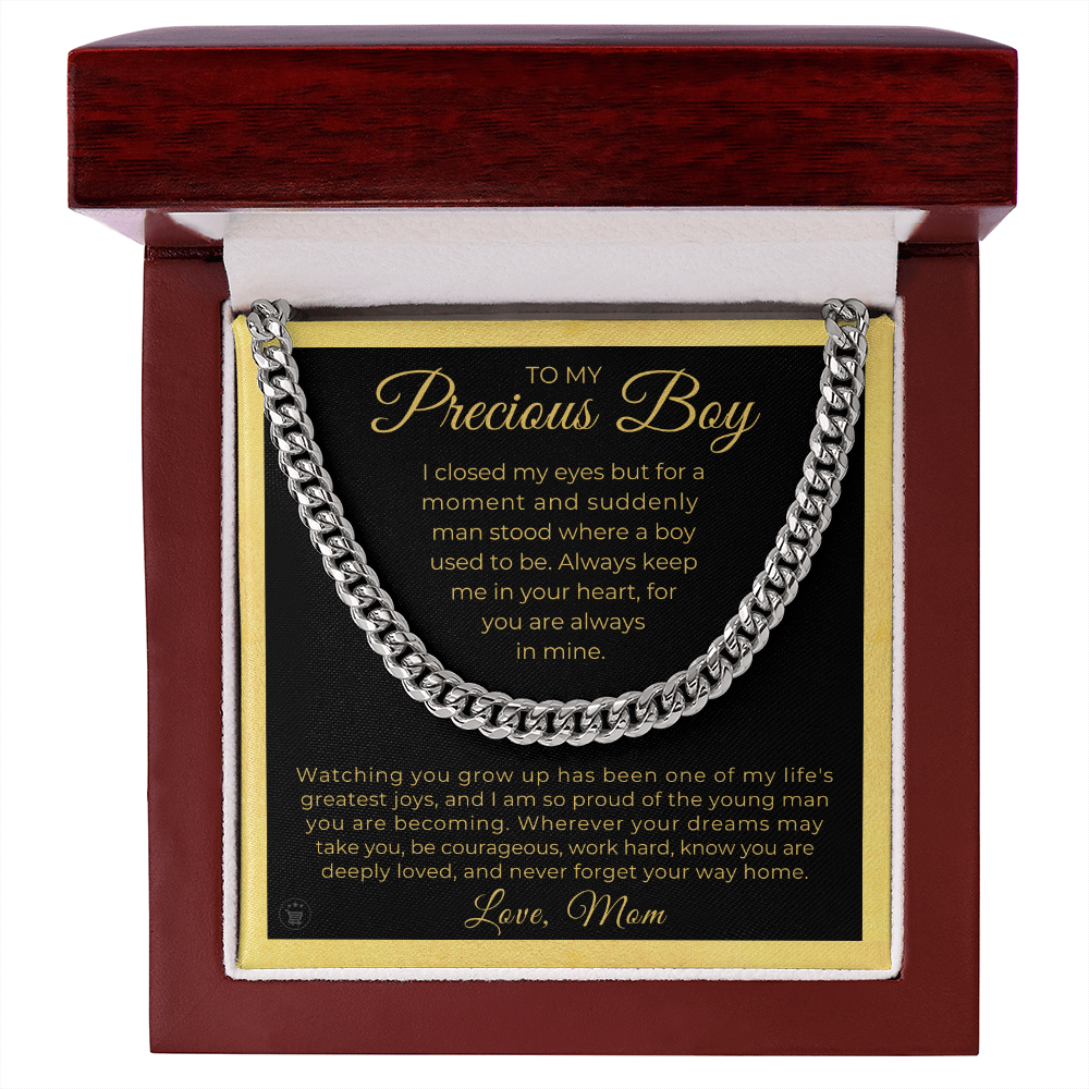 Gift for Adult Son From Mom | Your Way Home Cuban Link Chain 0597T12