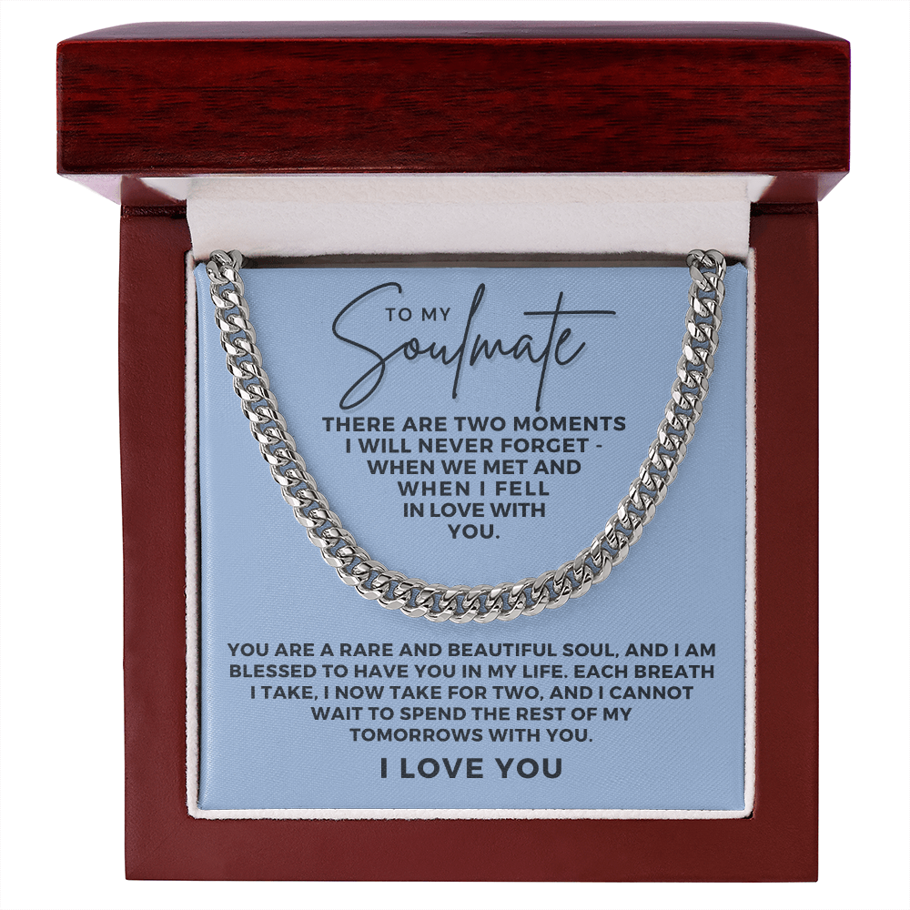 Soulmate Gift | Each Breath Cuban Link Chain 0571T7