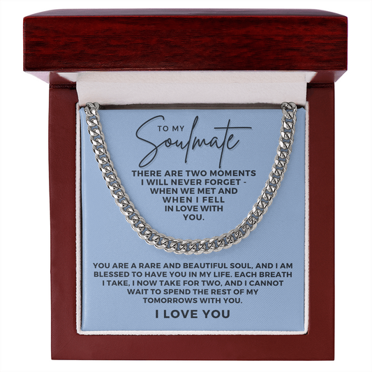 Soulmate Gift | Each Breath Cuban Link Chain 0571T7