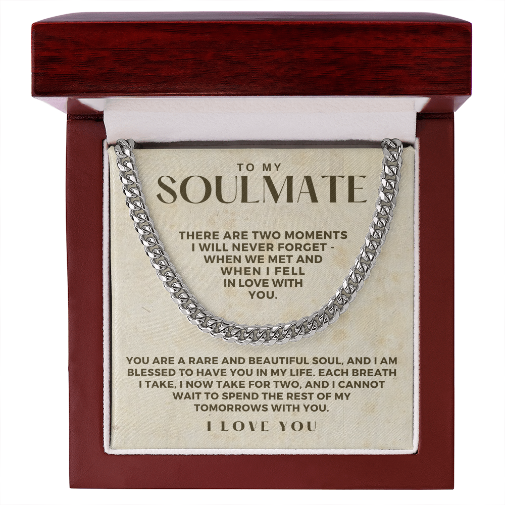 Soulmate Gift | Each Breath Cuban Link Chain 0571T8