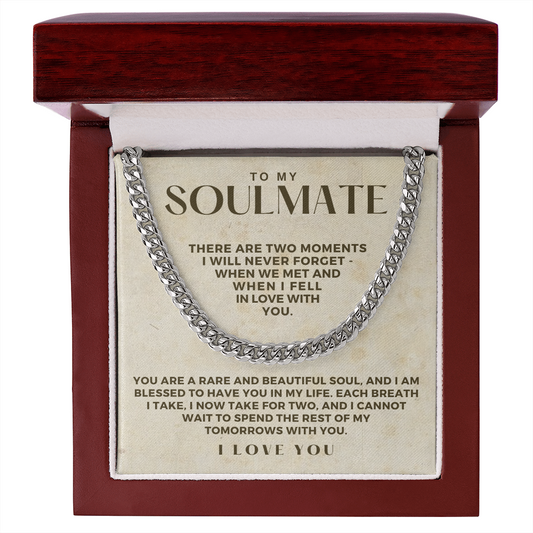 Soulmate Gift | Each Breath Cuban Link Chain 0571T8