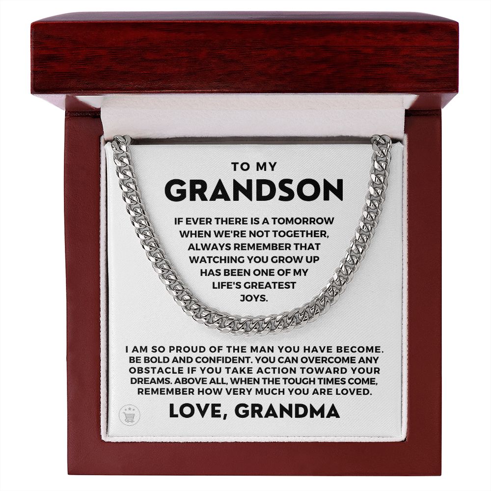Grandson Gift from Grandma | So Proud Cuban Link Chain 0602T2