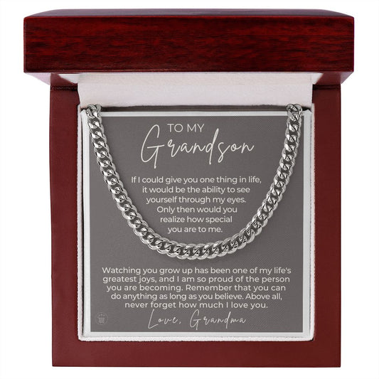 Grandson Gift from Grandma | Special Cuban Link Chain 0601T12