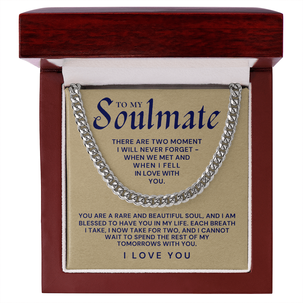 Soulmate Gift | Each Breath Cuban Link Chain 0571T6