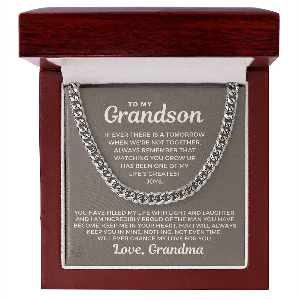 Grandson Gift from Grandma | In Your Heart Cuban Link Chain 0617T16
