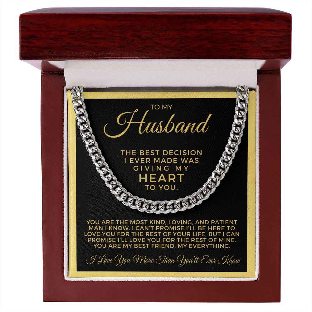 Gift For Husband | Promise Cuban Link Chain 0692T11