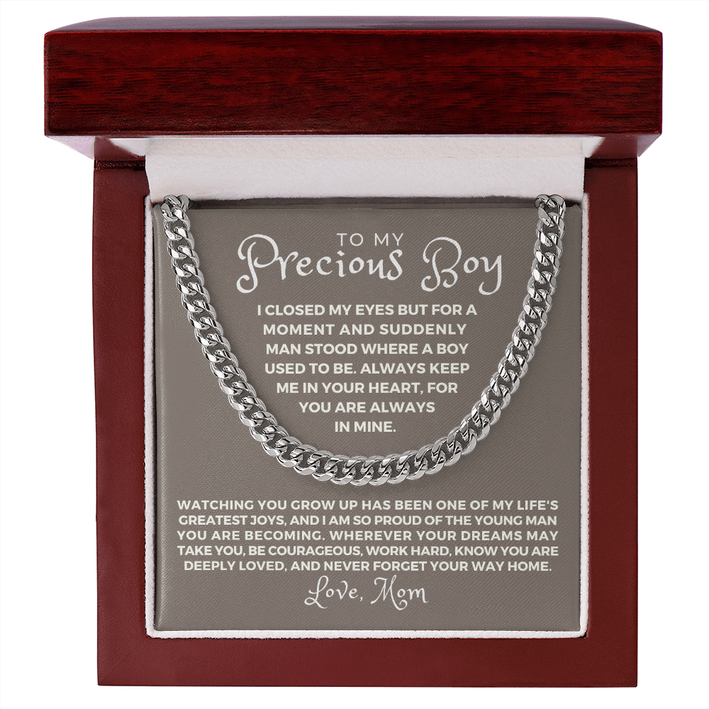 Gift for Adult Son From Mom | Your Way Home Cuban Link Chain 0597T7