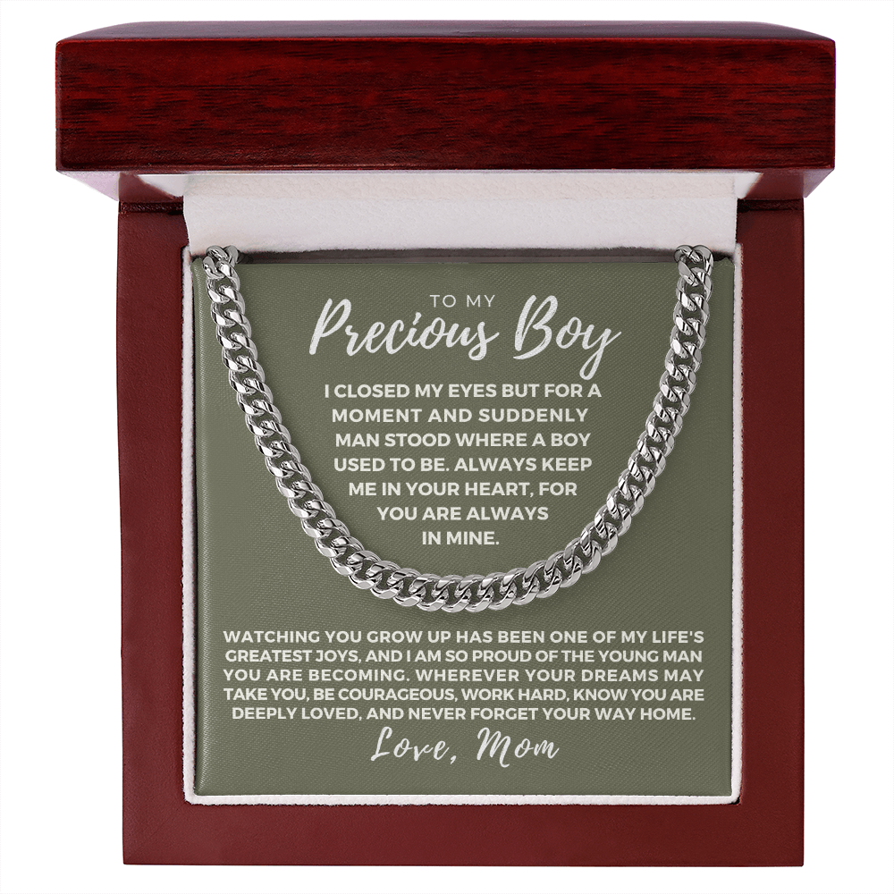 Gift for Adult Son From Mom | Your Way Home Cuban Link Chain 0597T8