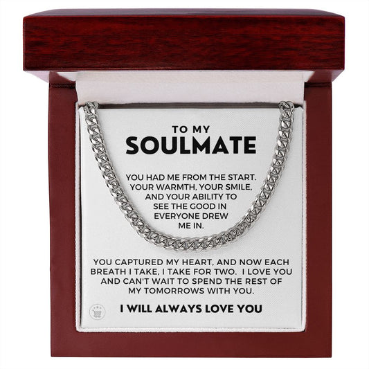 Soulmate Gift | Each Breath Cuban Link Chain 0573T8