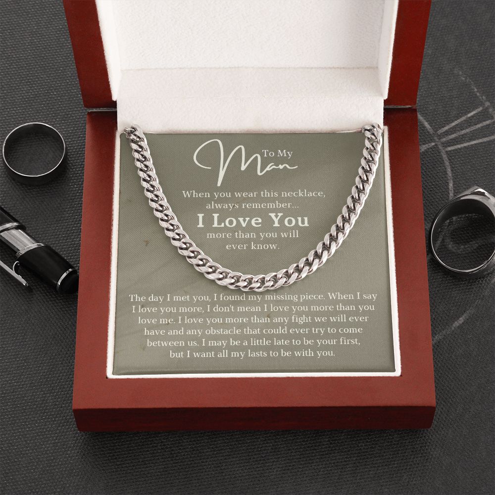 Soulmate Gift | To My Man Cuban Link Chain 0729T8C