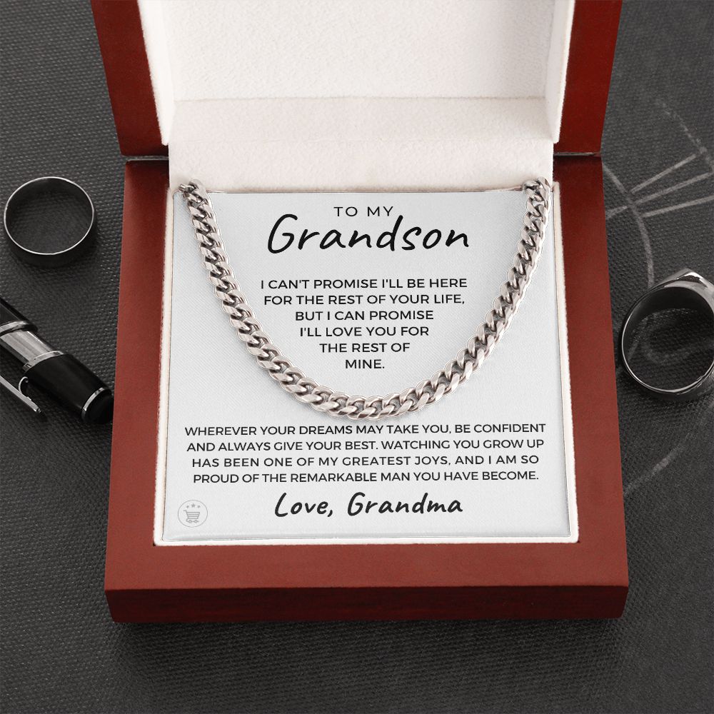 Grandson Gift from Grandma | So Proud Cuban Link Chain 0615T17