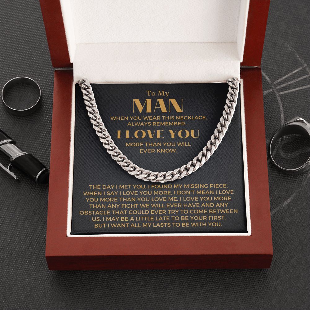 Soulmate Gift | To My Man Cuban Link Chain 0729T6C