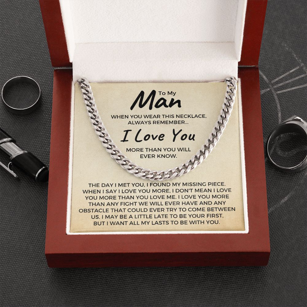 Soulmate Gift | To My Man Cuban Link Chain 0729T10C