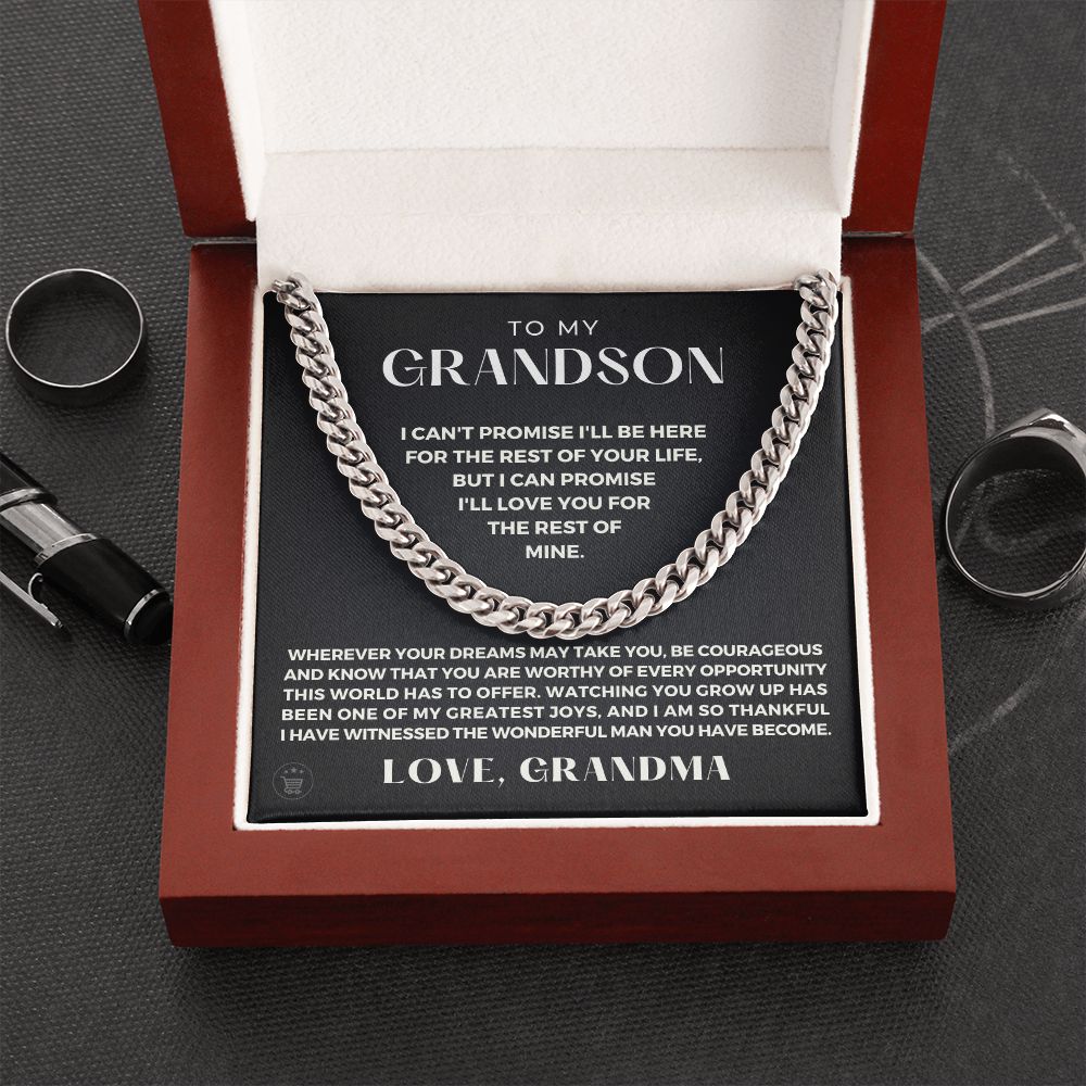 Grandson Gift from Grandma | Greatest Joys Cuban Link Chain 0603T4