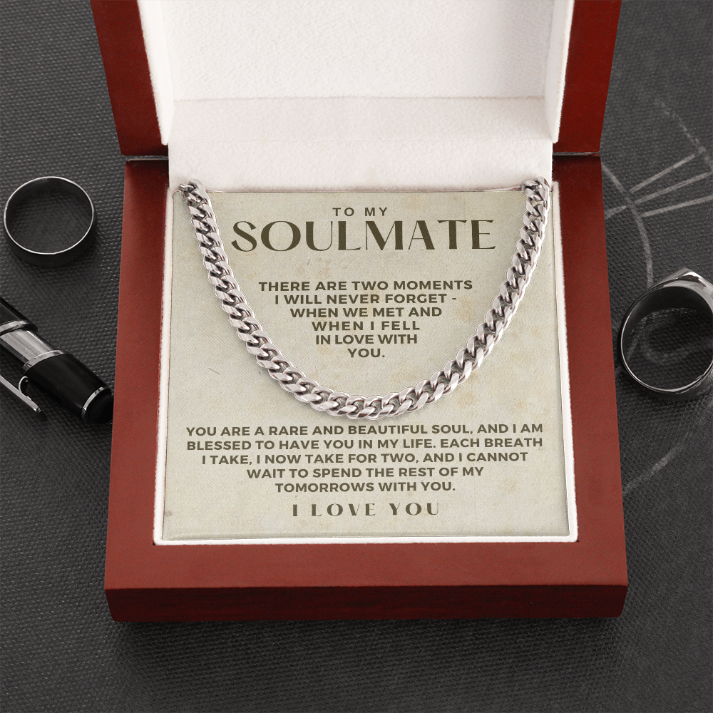 Soulmate Gift | Each Breath Cuban Link Chain 0571T8