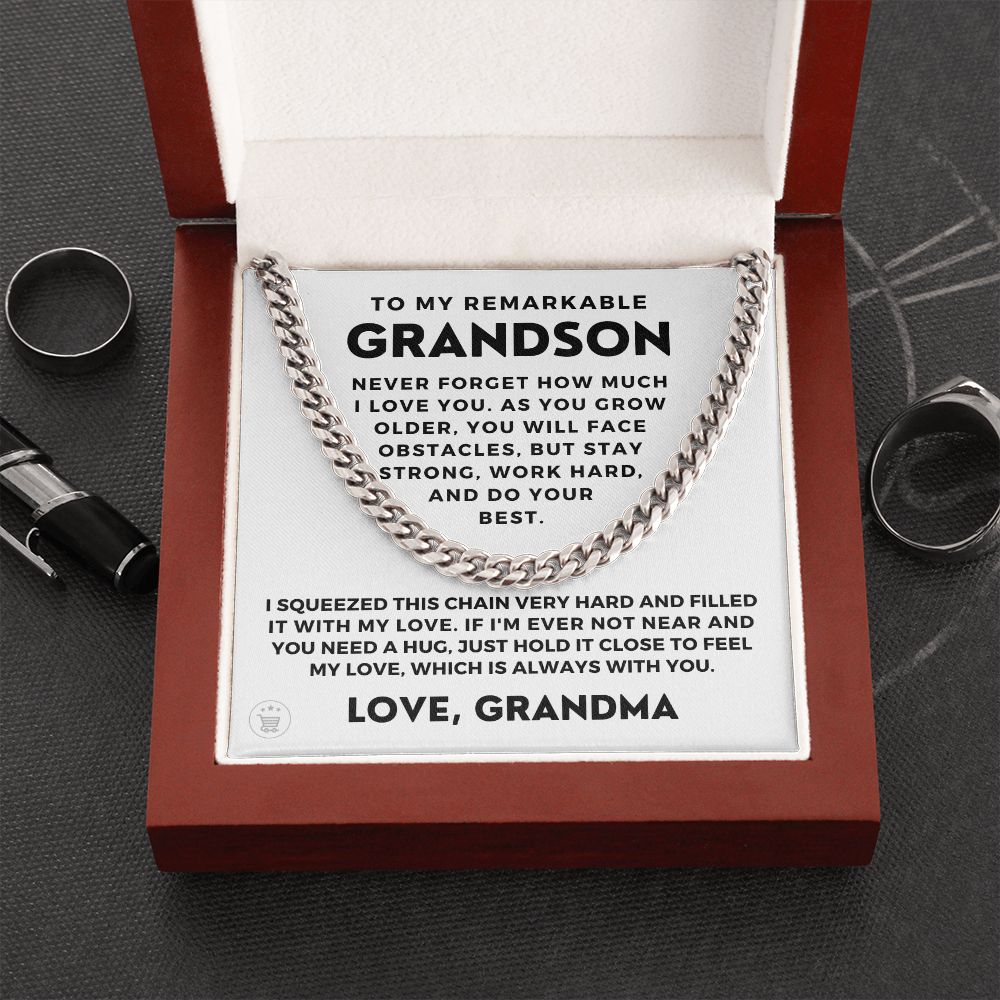Grandson Gift from Grandma | Best Things Cuban Link Chain 0614T2
