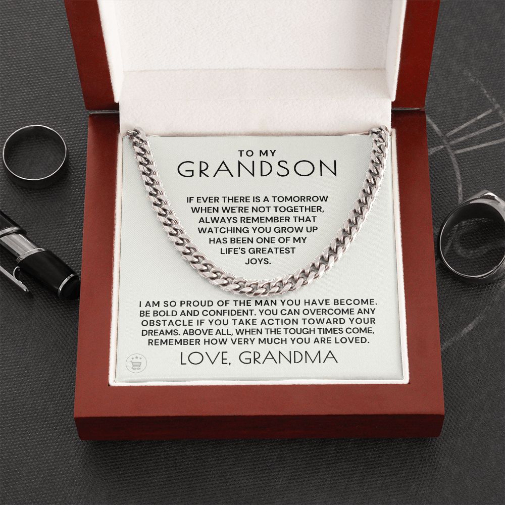 Grandson Gift from Grandma | So Proud Cuban Link Chain 0602T3