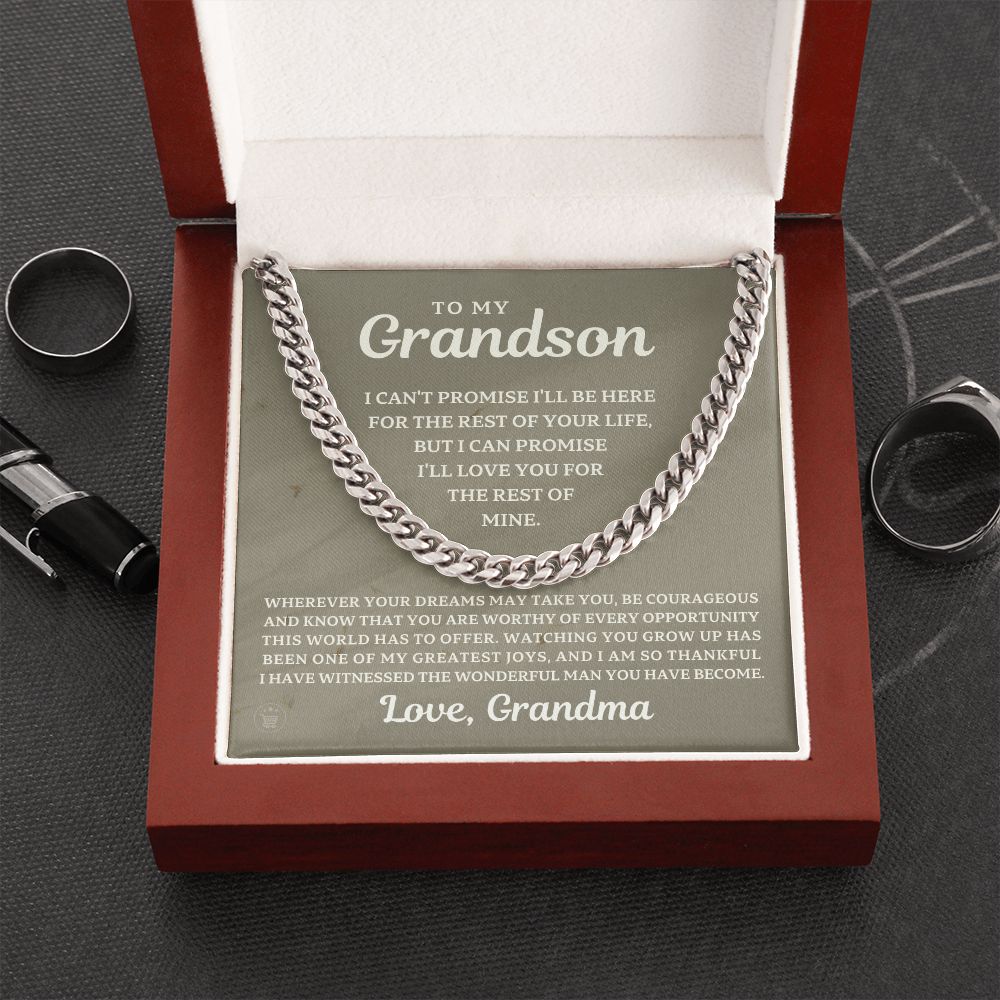 Grandson Gift from Grandma | Greatest Joys Cuban Link Chain 0603T15