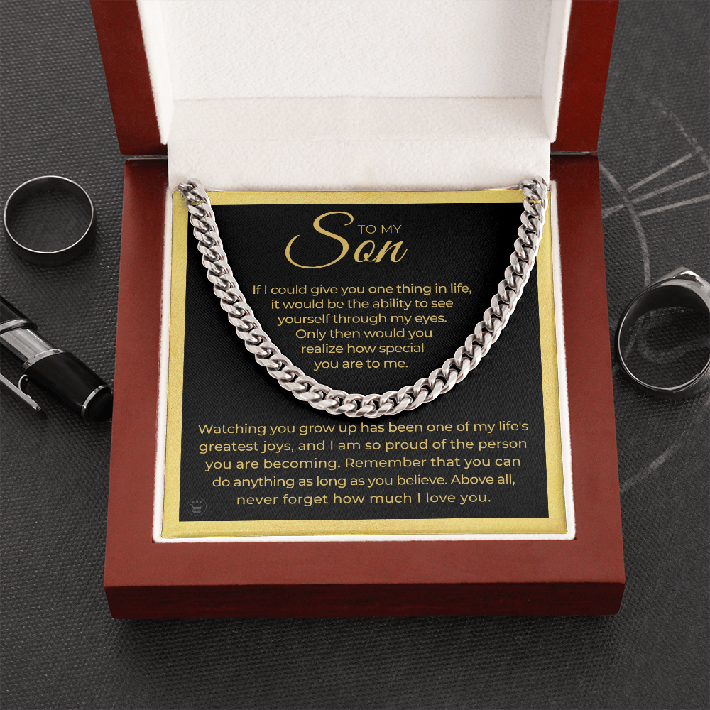 Gift for Adult Son From Mom | Special Cuban Link Chain 0593T12