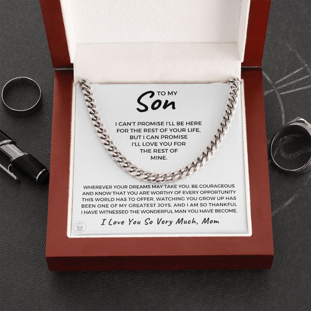 Gift for Adult Son From Mom | Greatest Joys Cuban Link Chain 0595T20