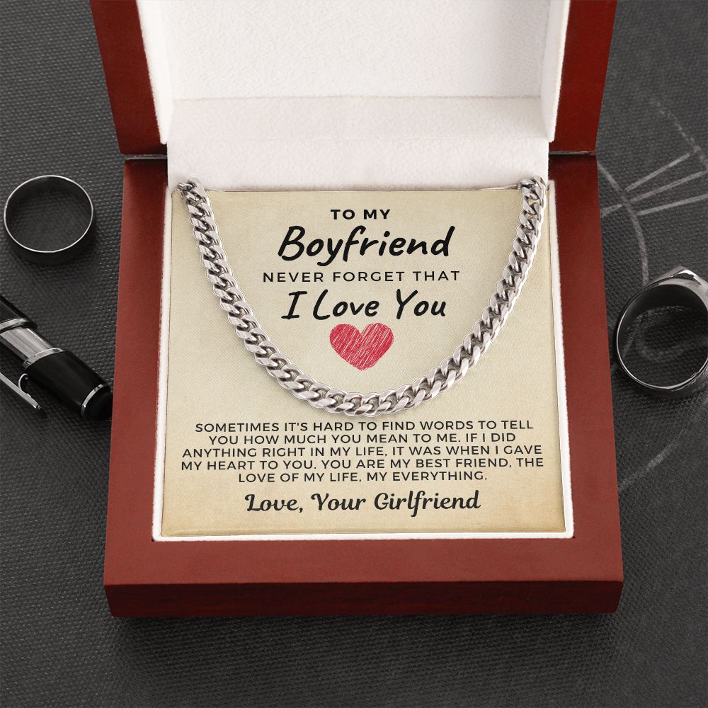 Gift For Boyfriend | Love Of My Life Cuban Link Chain 0770T10C