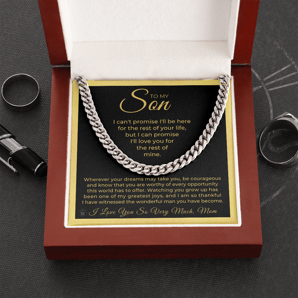 Gift for Adult Son From Mom | Greatest Joys Cuban Link Chain 0595T12