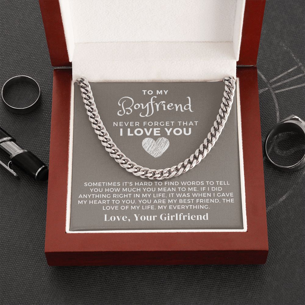 Gift For Boyfriend | Love Of My Life Cuban Link Chain 0770T4C