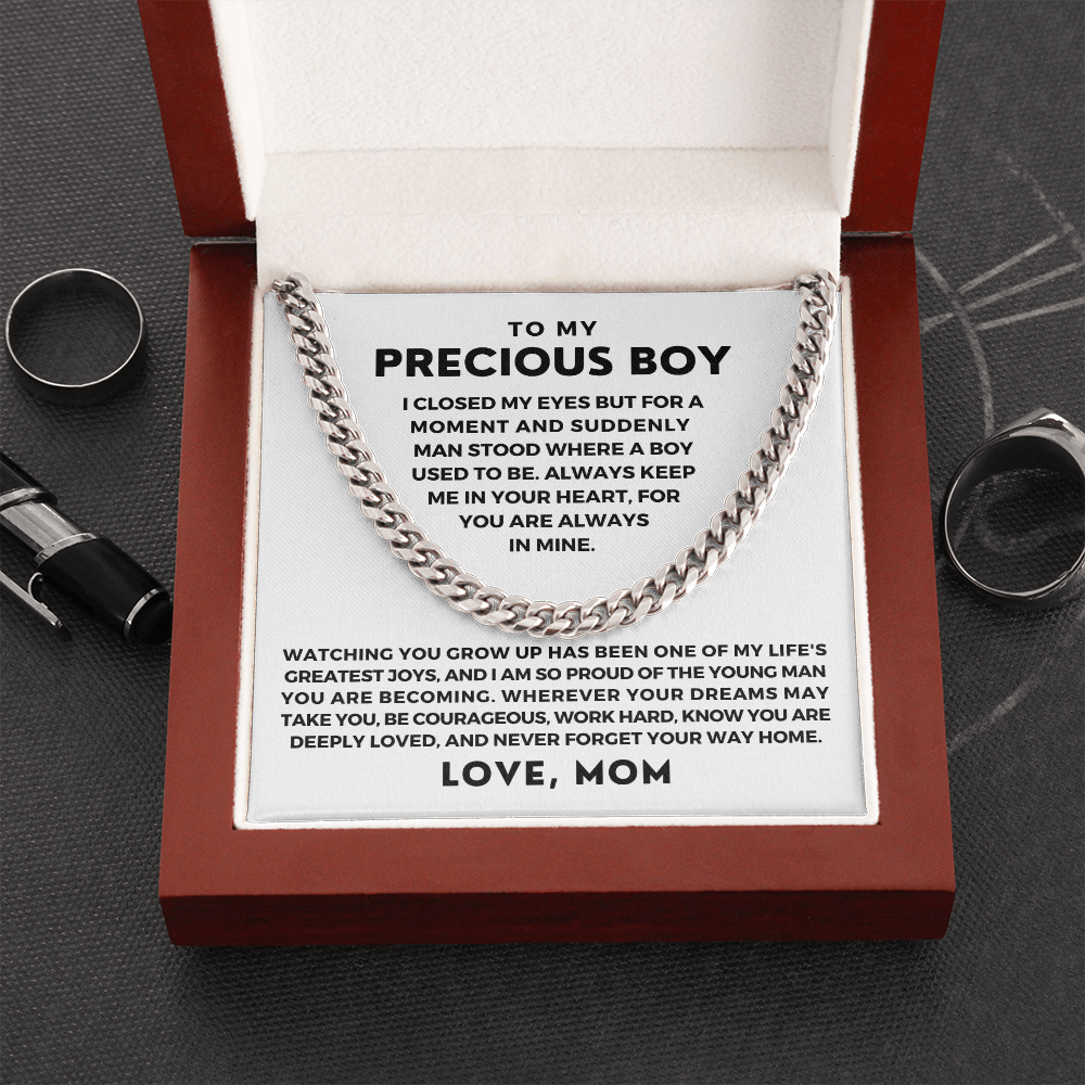 Gift for Adult Son From Mom | Your Way Home Cuban Link Chain 0597T2