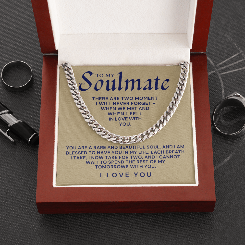 Soulmate Gift | Each Breath Cuban Link Chain 0571T6