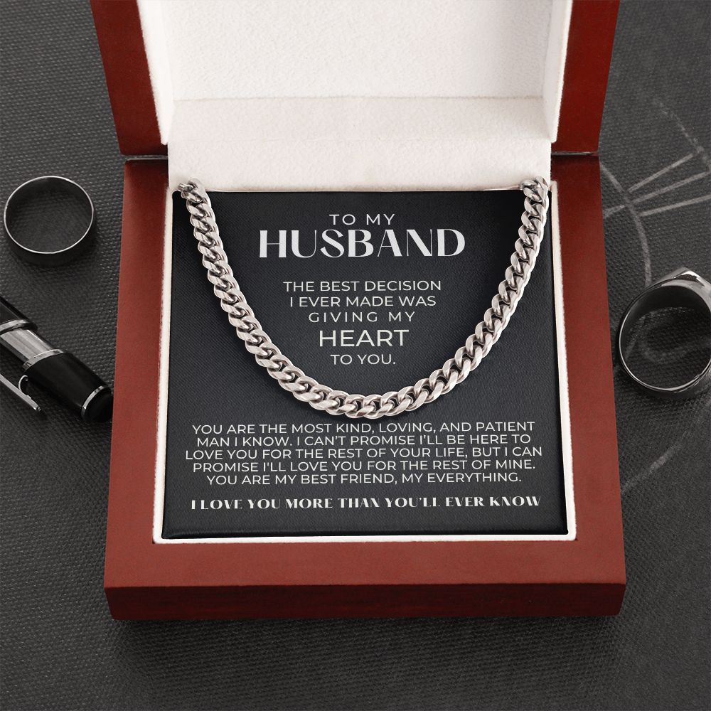 Gift For Husband | Promise Cuban Link Chain 0692T4