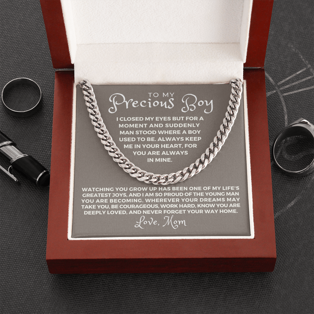 Gift for Adult Son From Mom | Your Way Home Cuban Link Chain 0597T7