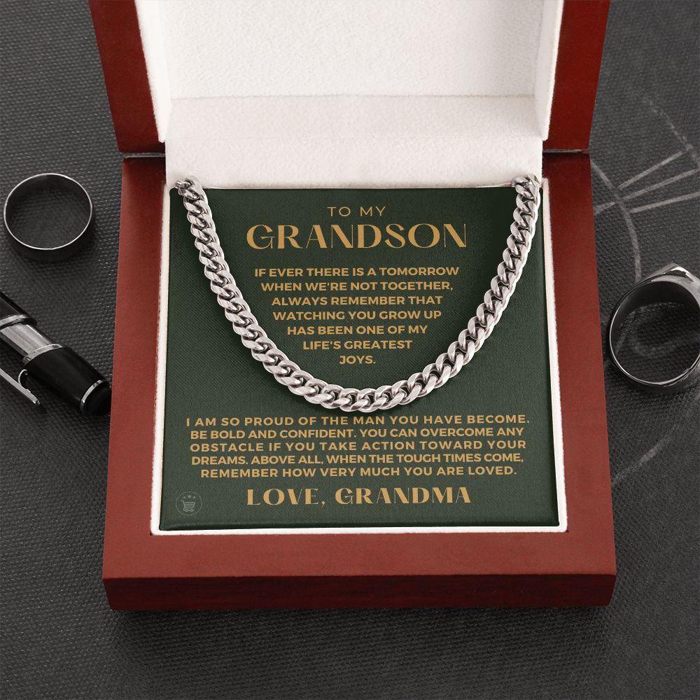 Grandson Gift from Grandma | So Proud Cuban Link Chain 0602T13