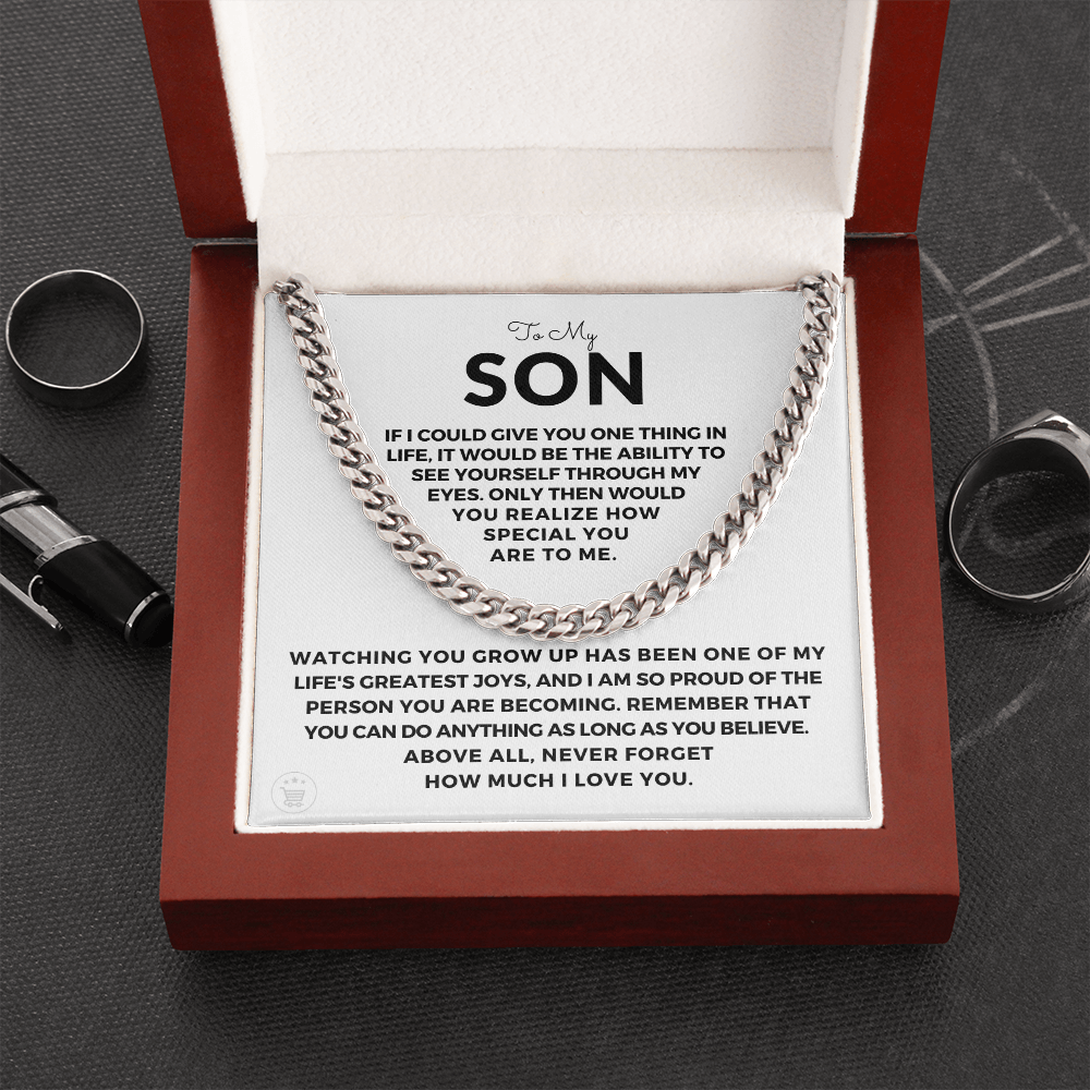 Gift for Adult Son From Mom | Special Cuban Link Chain 0593T3