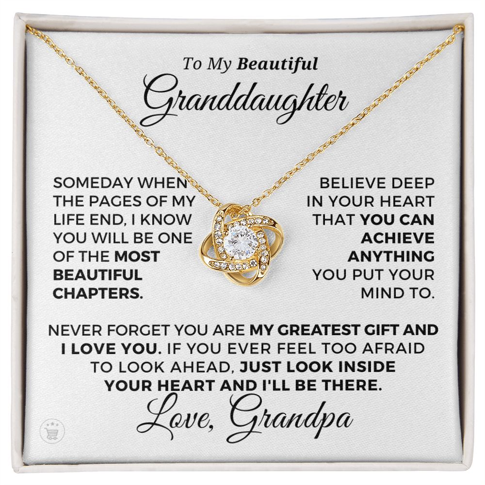 Granddaughter Gift From Grandpa | Greatest Gift Necklace 0706T2