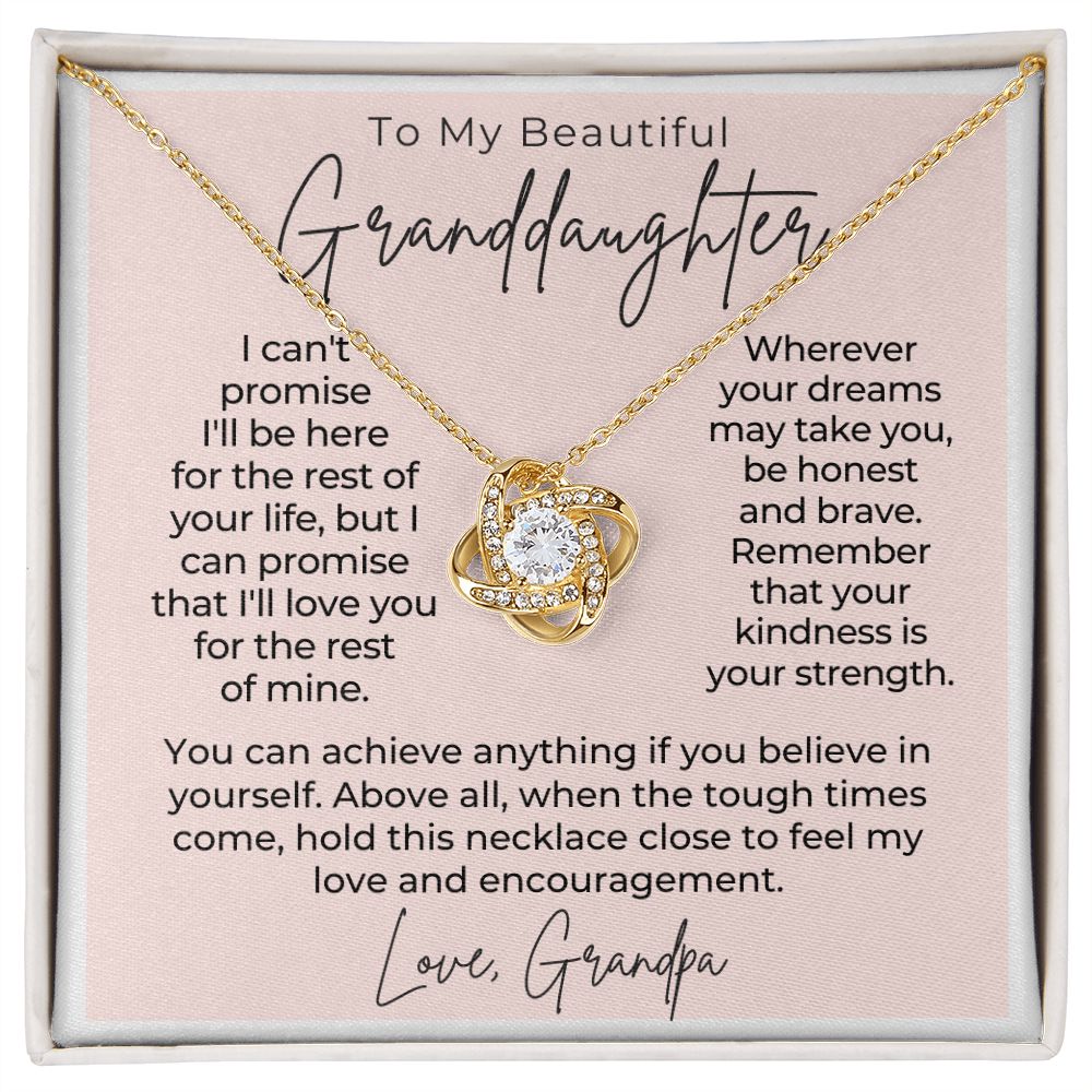 Granddaughter Gift From Grandpa | My Promise Necklace 0690T4