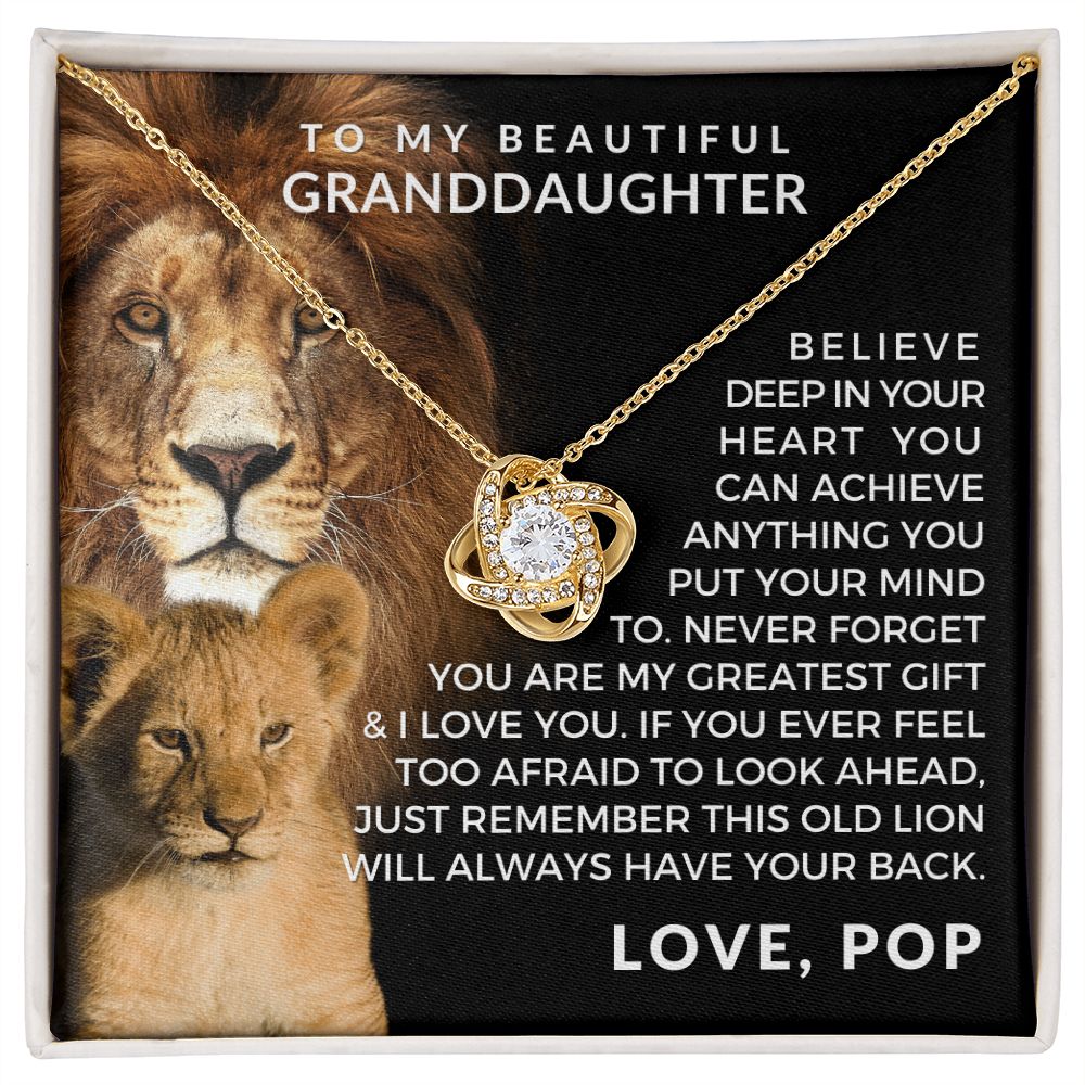 Granddaughter Gift From Pop | Greatest Gift Necklace 0728T1
