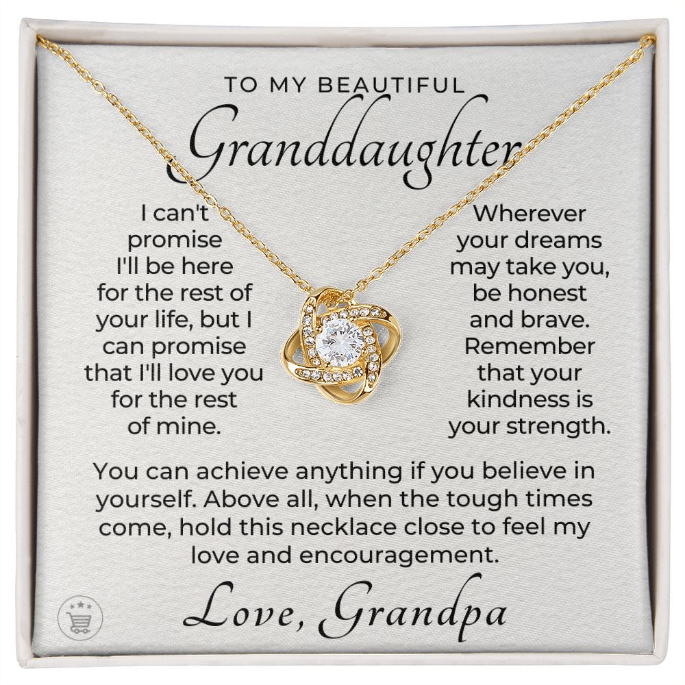 Granddaughter Gift From Grandpa  | My Promise Necklace 0690T8