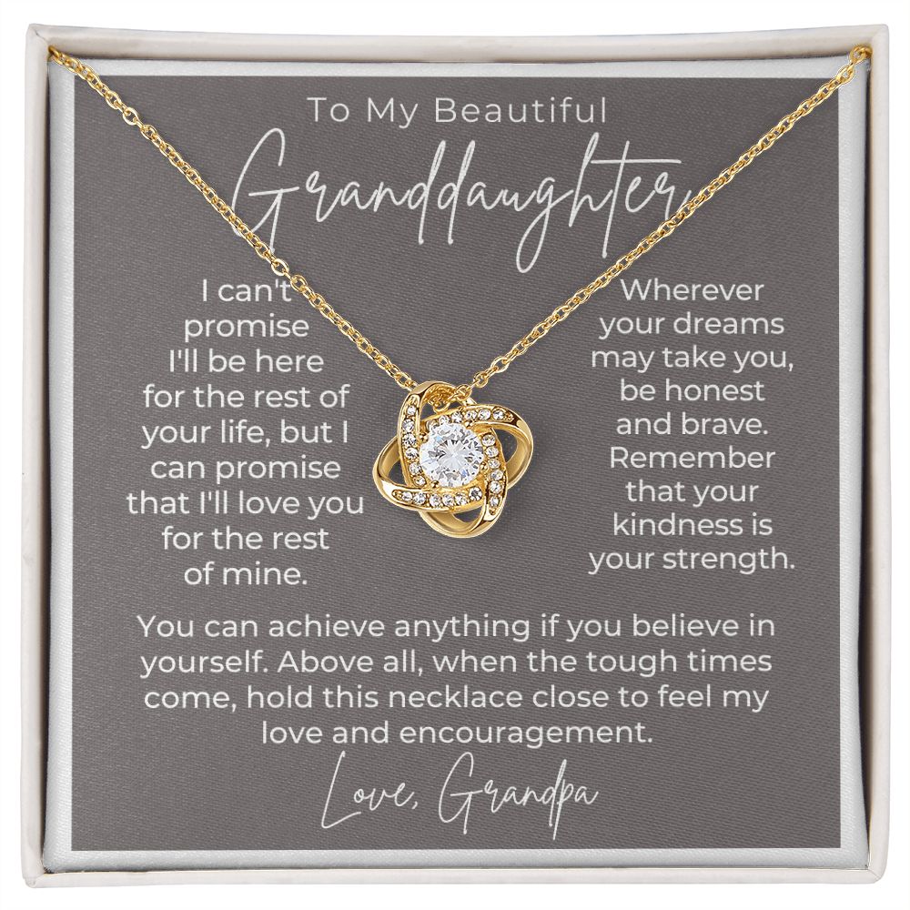 Granddaughter Gift From Grandpa | My Promise Necklace 0690T5