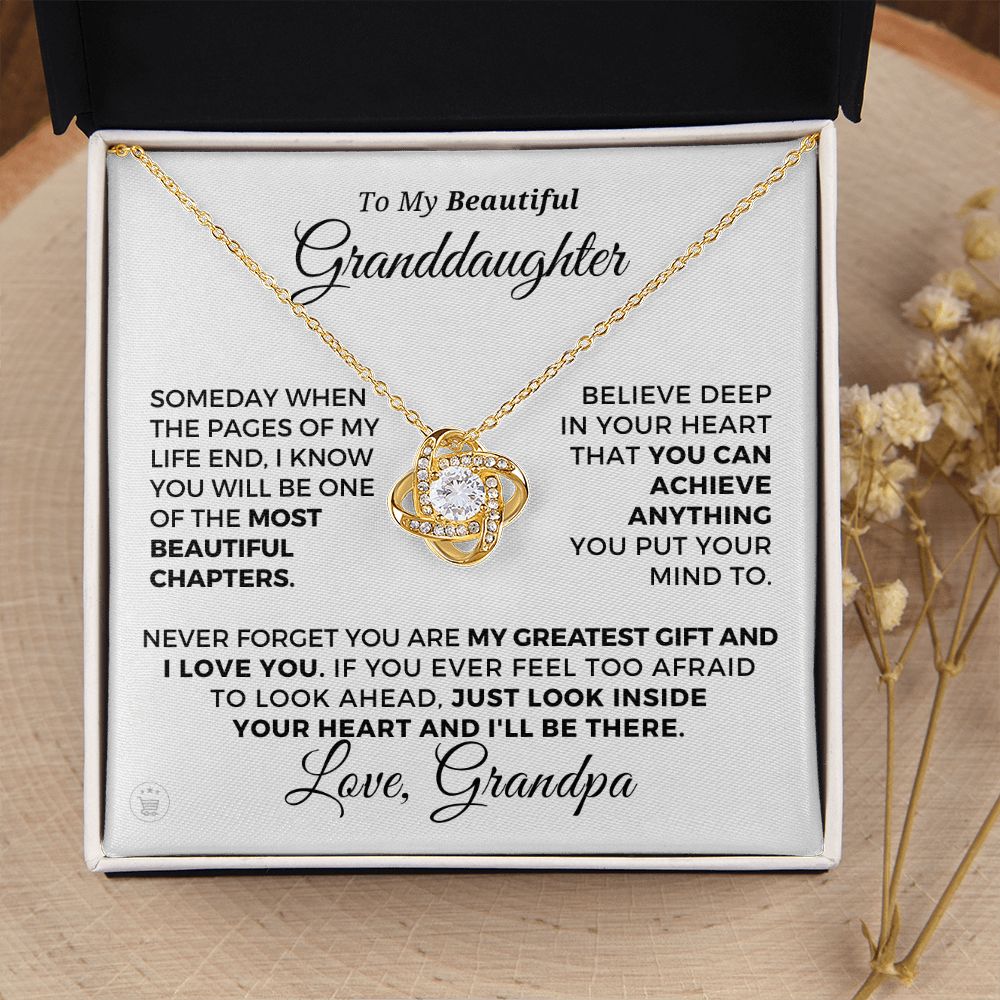 Granddaughter Gift From Grandpa | Greatest Gift Necklace 0706T2