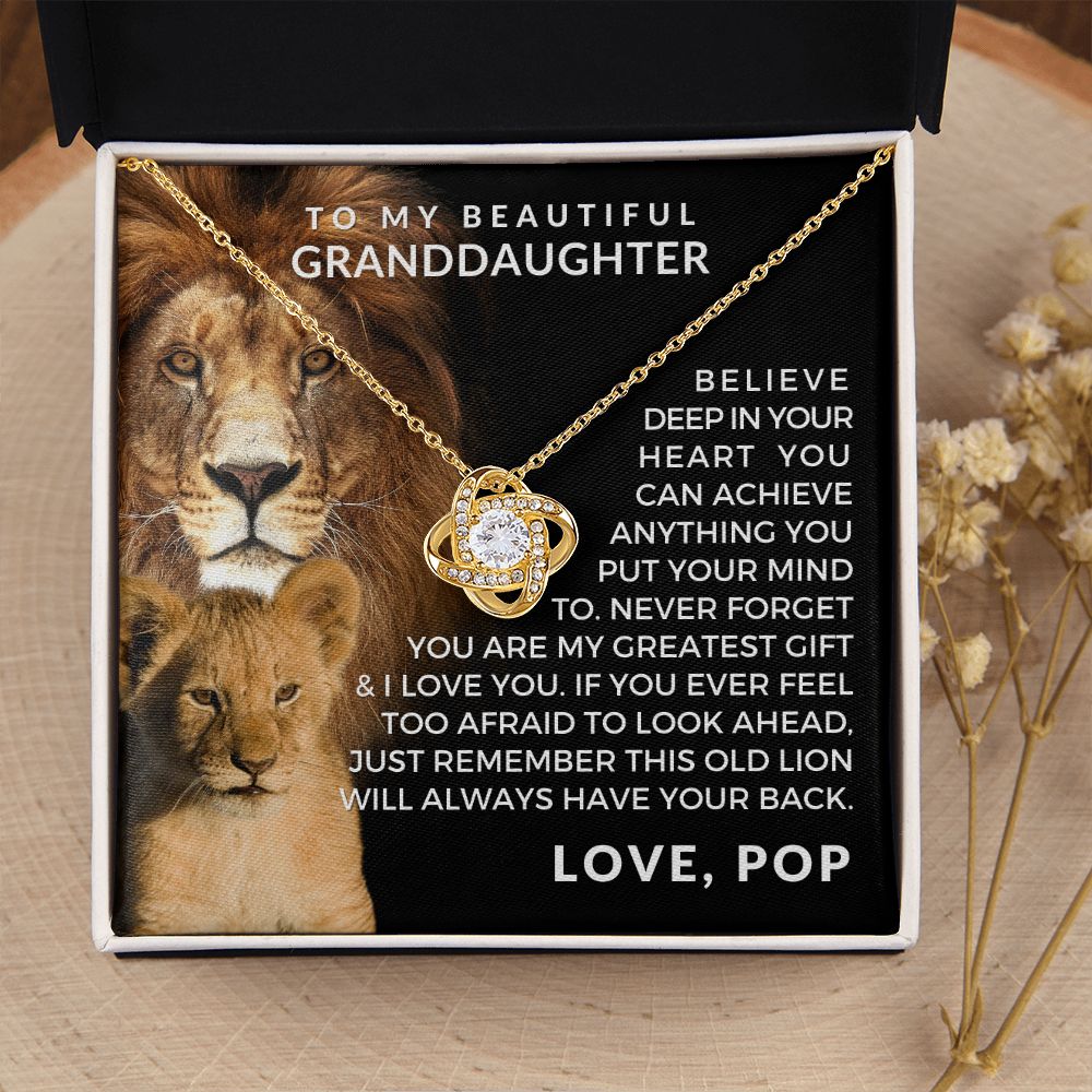 Granddaughter Gift From Pop | Greatest Gift Necklace 0728T1