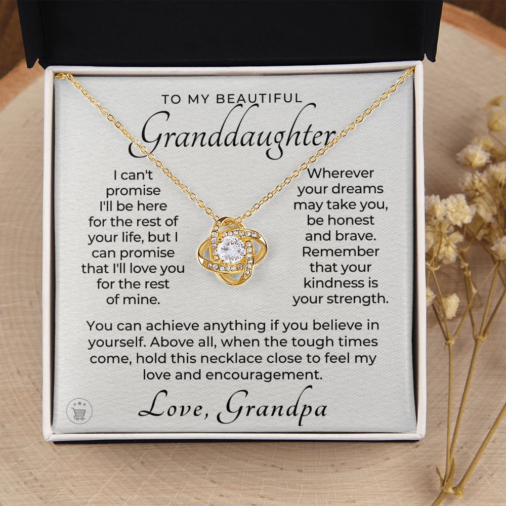 Granddaughter Gift From Grandpa  | My Promise Necklace 0690T8