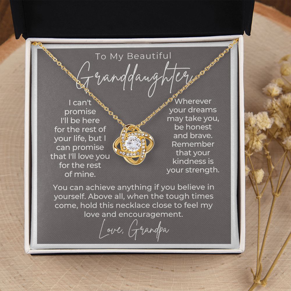 Granddaughter Gift From Grandpa | My Promise Necklace 0690T5