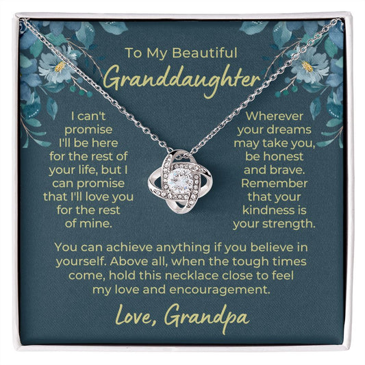 Granddaughter Gift From Grandpa  | My Promise Necklace 0690T14