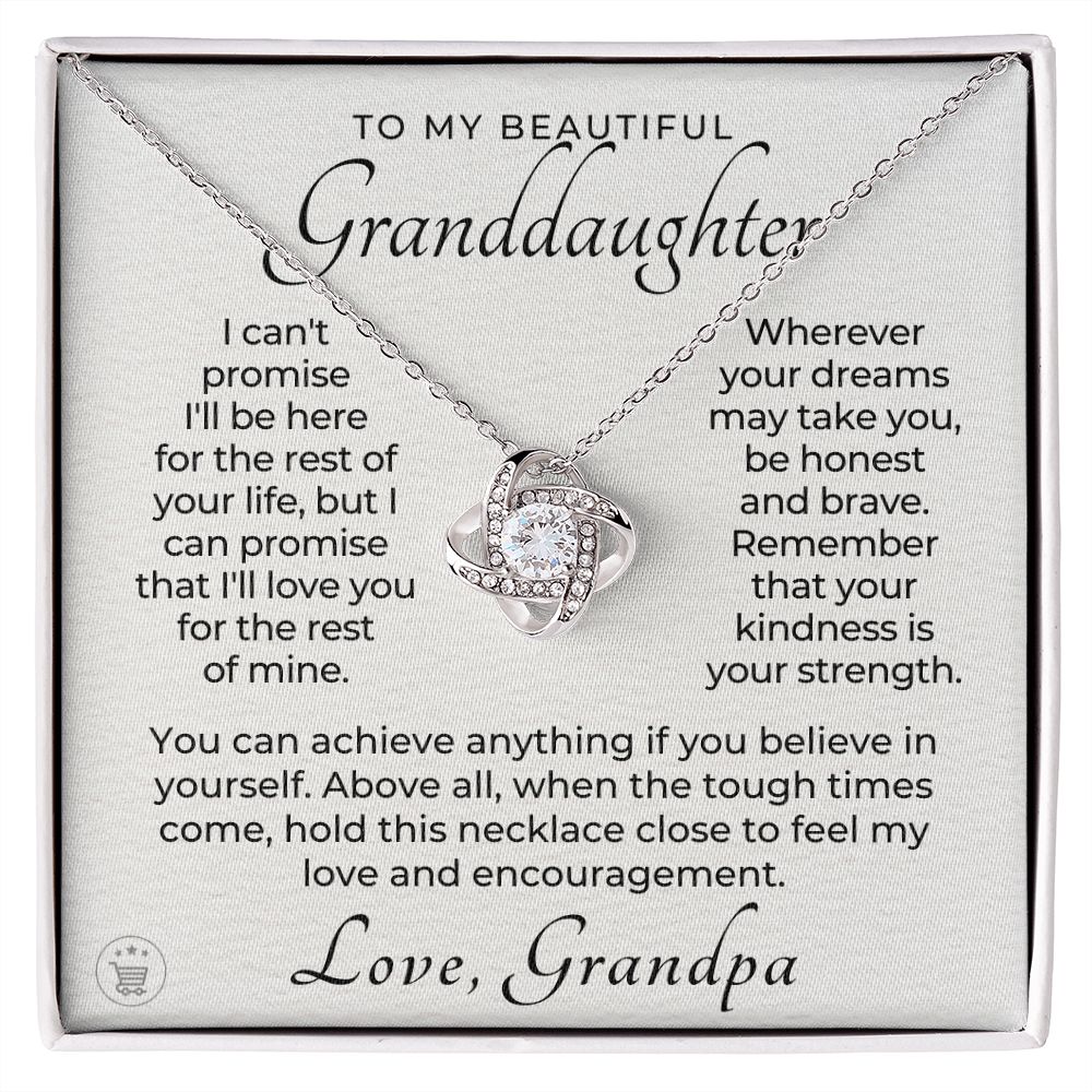 Granddaughter Gift From Grandpa  | My Promise Necklace 0690T8