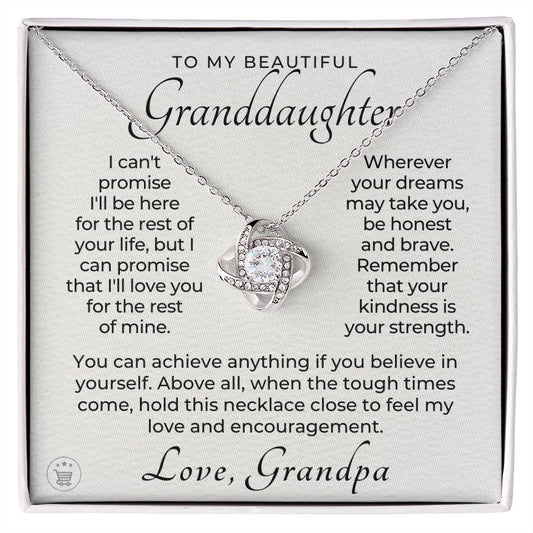Granddaughter Gift From Grandpa  | My Promise Necklace 0690T8