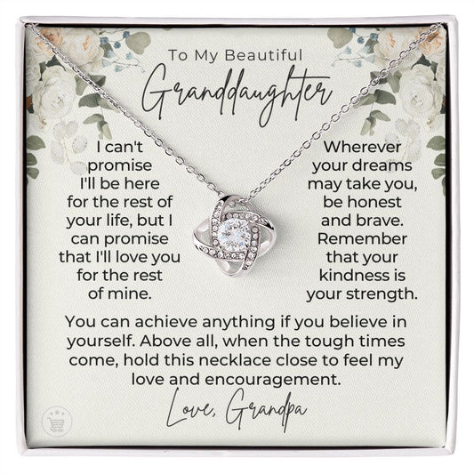Granddaughter Gift From Grandpa  | My Promise Necklace 0690T9