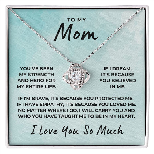 Gift For Mom | Because Of You Necklace 0657T9