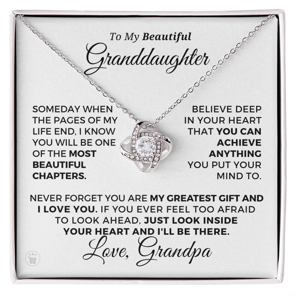 Granddaughter Gift From Grandpa | Greatest Gift Necklace 0706T2